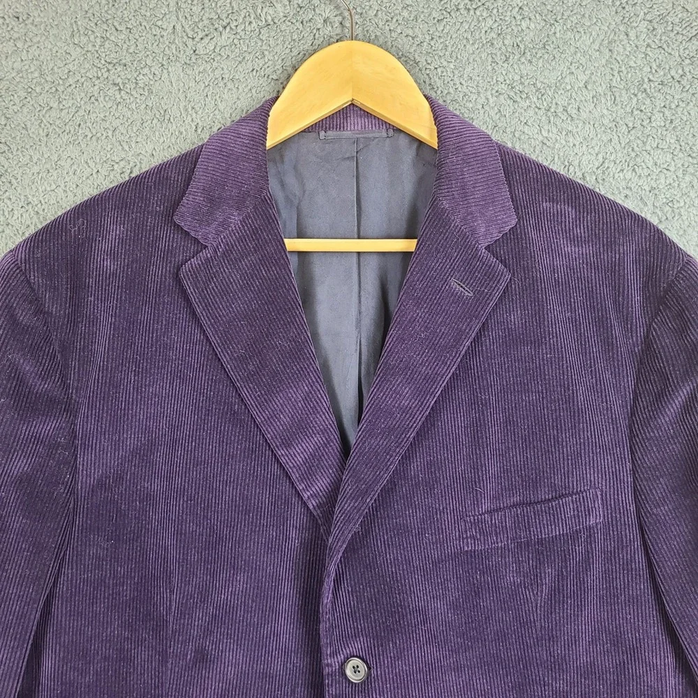 Ralph Lauren Purple Label Mens 46R Purple Corduroy Cashmere Blend Blazer Italy